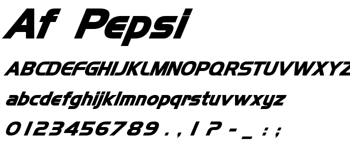 AF PEPSI font